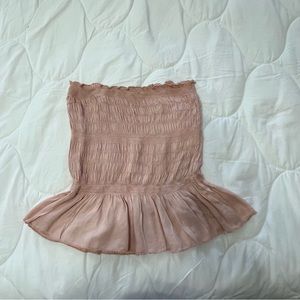 Tube top with ruffle